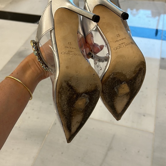 Jimmy choo bing 100 transparent with pastel jewels - Picture 4 of 7